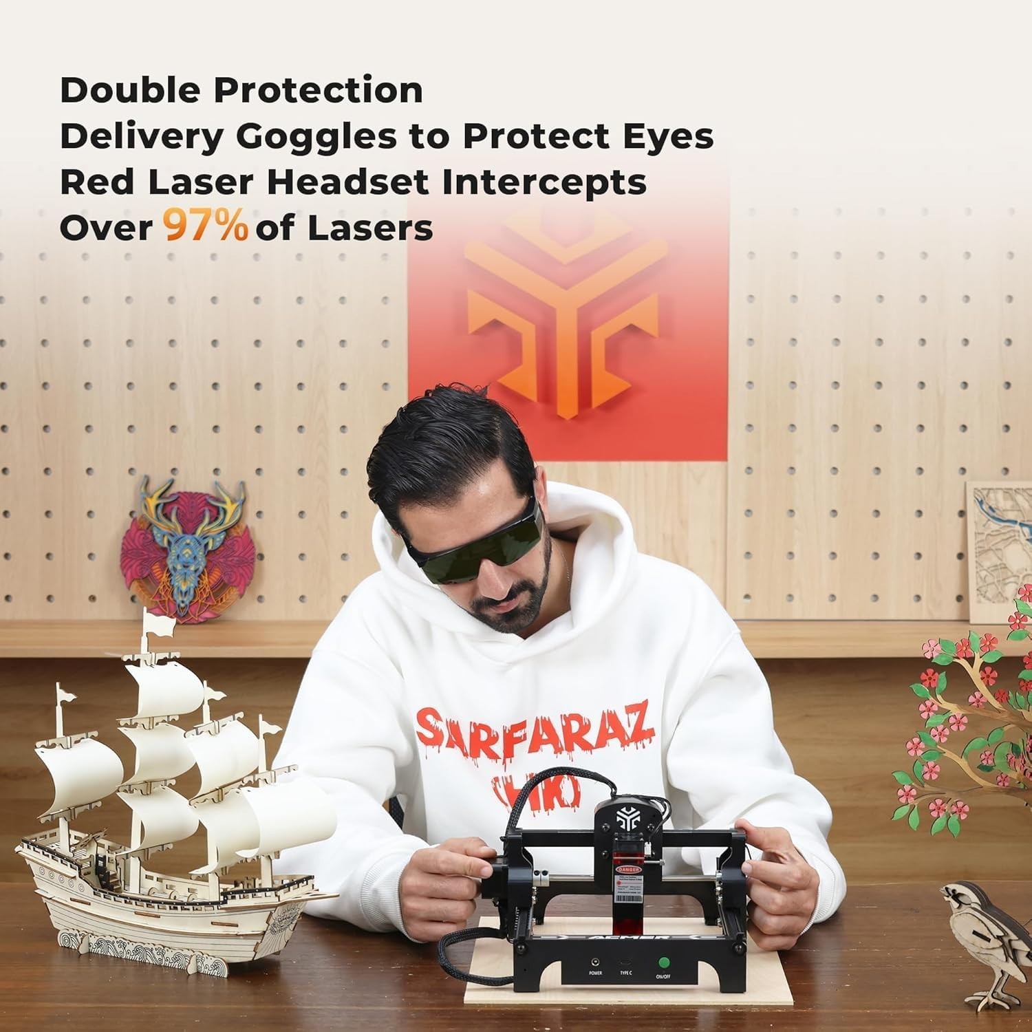 ACMER Laser Engraver 6W Mini Laser Cutter for – Personalized Gifts DIY Machine