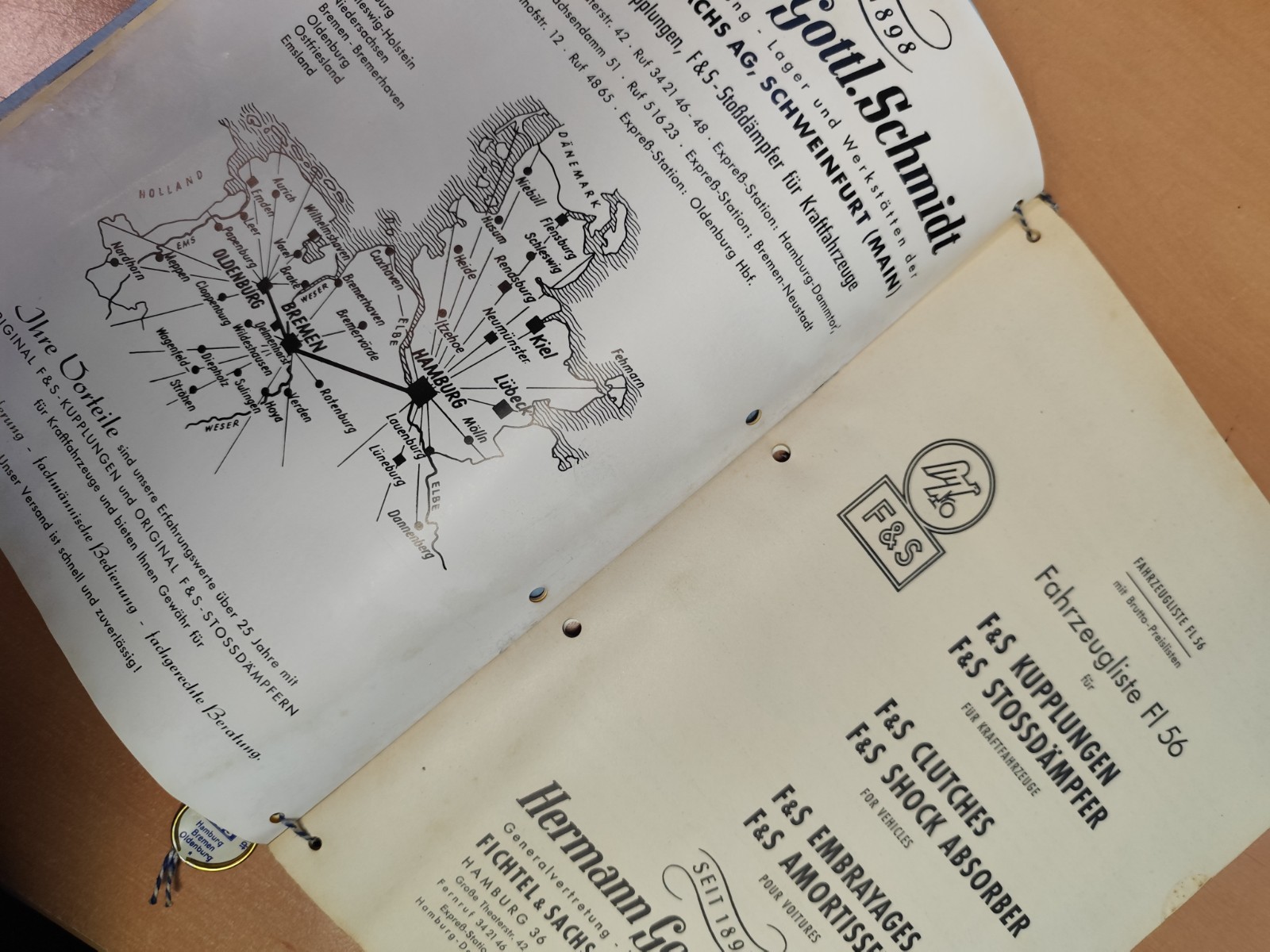 Fichtel & Sachs Hermann Schmidt catalogue FL 56 for example truck and bus commercial vehicle MK9