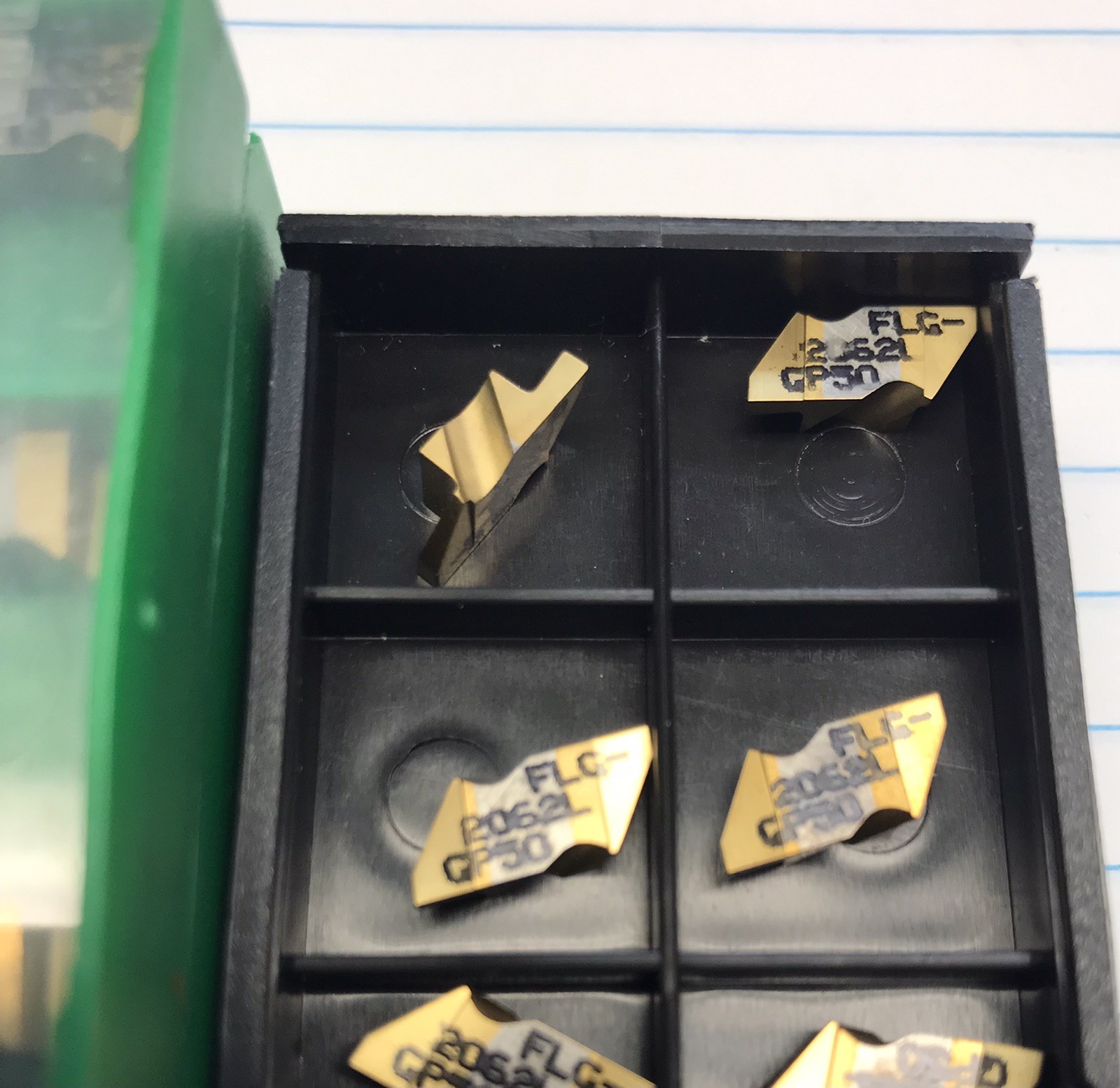 10 pcs. FLG2062L GP50 TOOL FLO INSERTS. (loc stk)