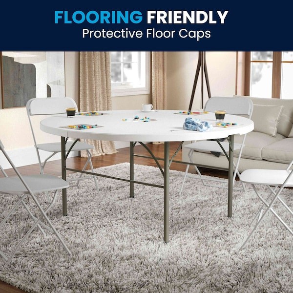 Flash Furniture Dad-154Z-Gg Round Folding Table, 60.5″ W, 60.5″ L, 29.5″ H,