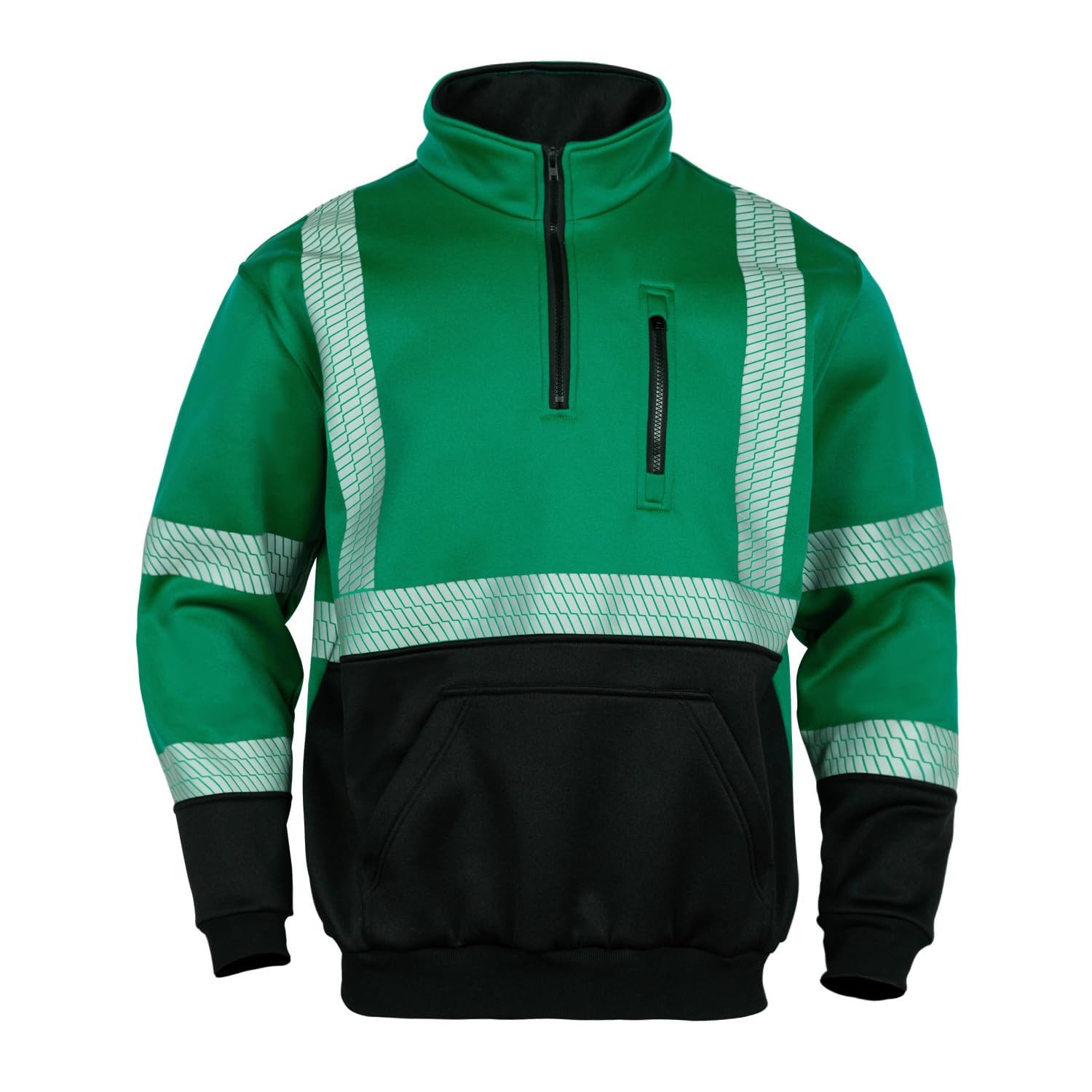 High Visibility Reflective Hoodies for Men Cold Weather Zip Safety Sweatshirt…