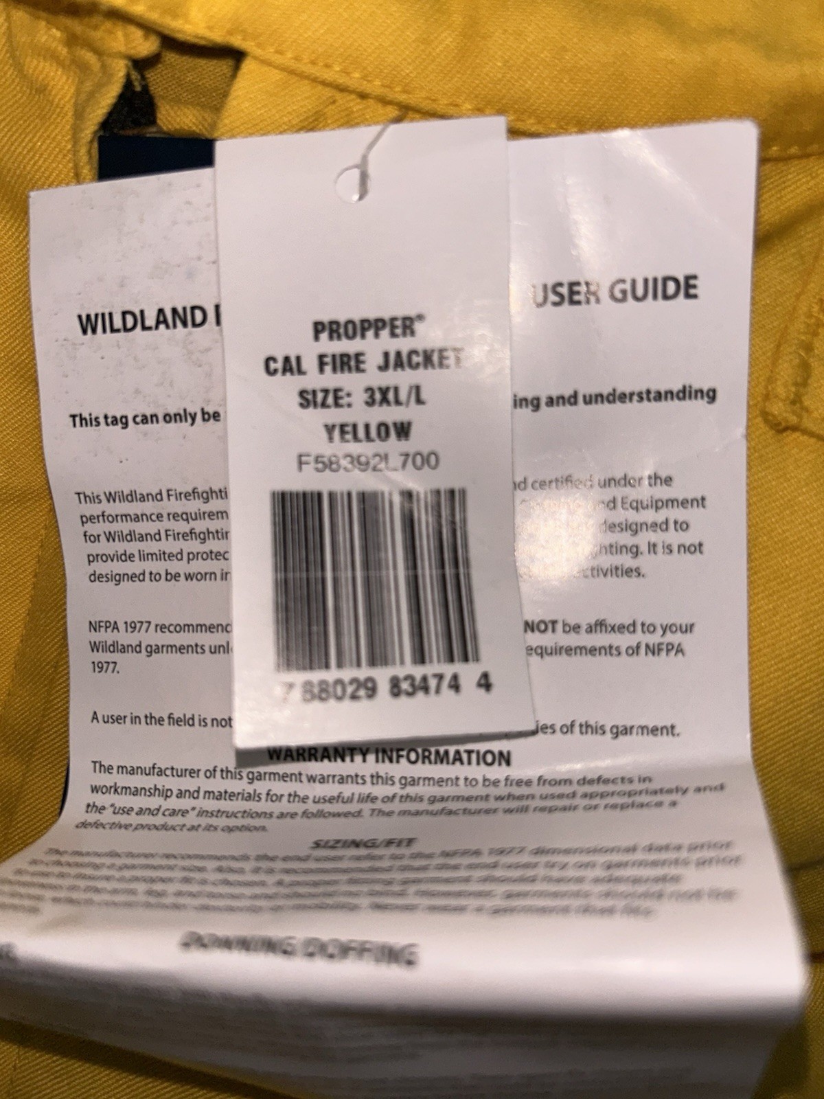 Propper Cal Fire Wildland Jacket XXXL/L NWT