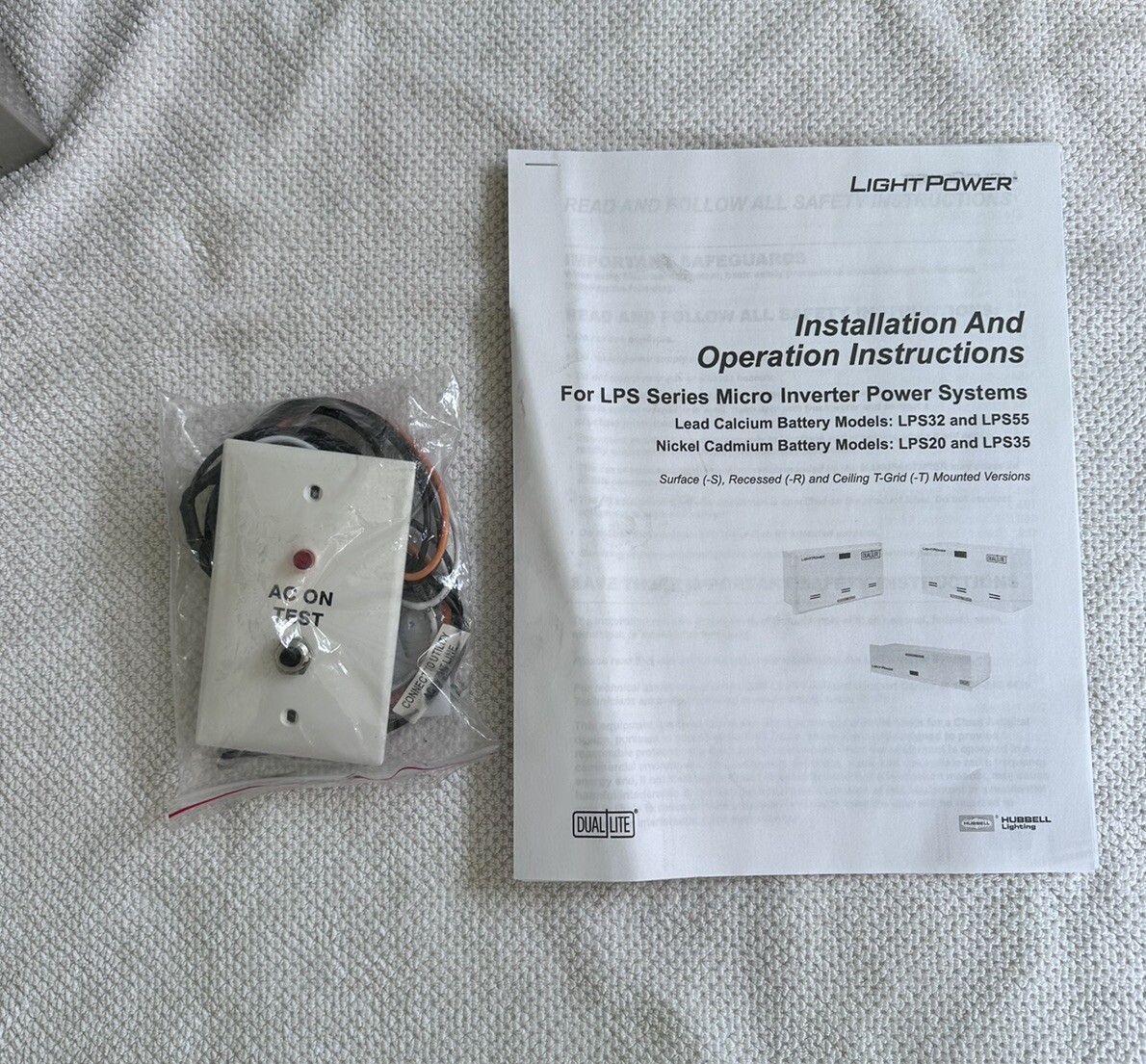 Dual Lite LPS55-S Central Lighting MicroInverter, Surface Wall Mount- New In Box