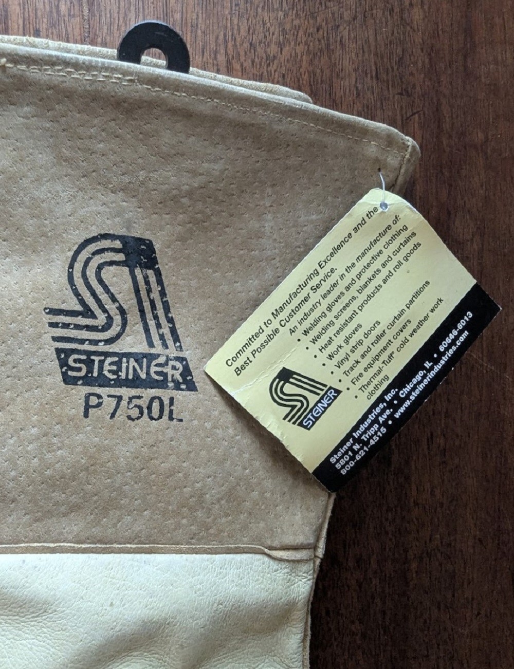 Steiner P750-L Welding Gloves, Gauntlet Cuff, Straight Thumb, Leather, READ