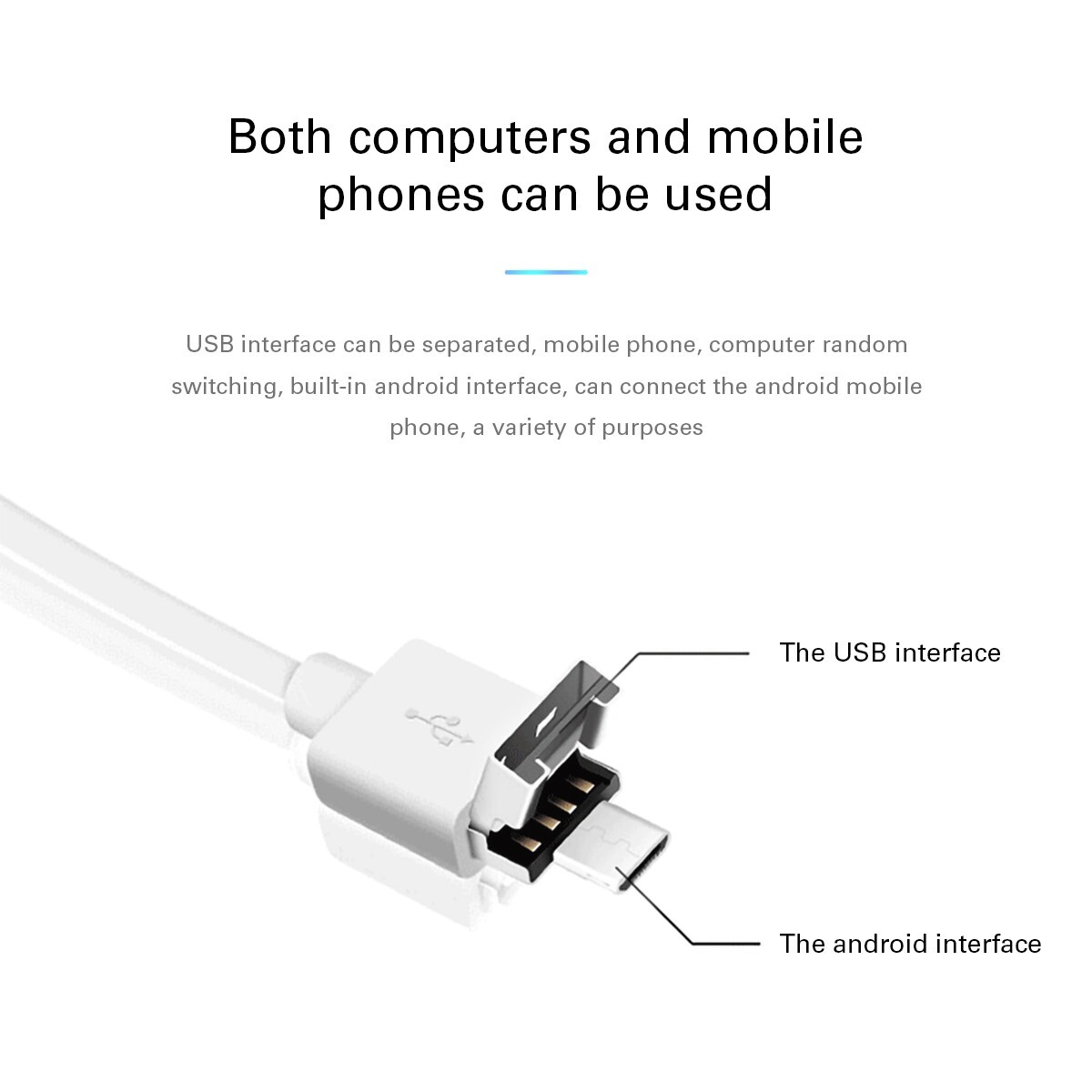 AZDENT Dental USB Intraoral Camera 8 LED Oral Endoscope 3-Speed Adjustment IPX5