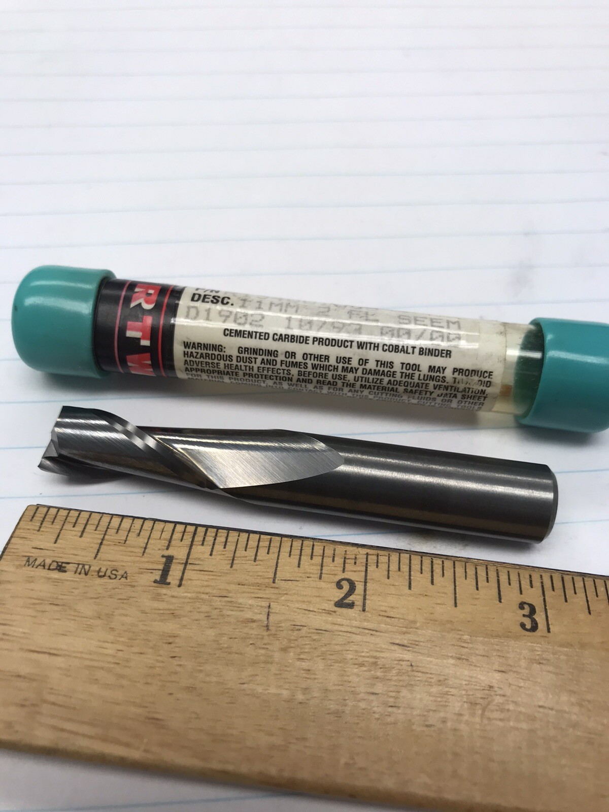1pc. 11mm 2 FLUTE SE CARBIDE END MILL USA (loc R8)