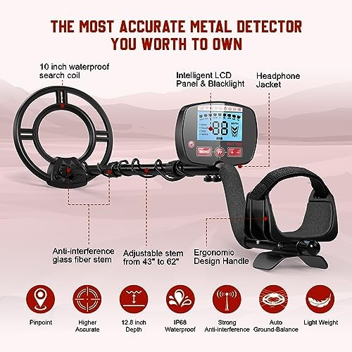 Metal Detector for Adults, Professional Higher Accuracy and Sensitivity, IP68