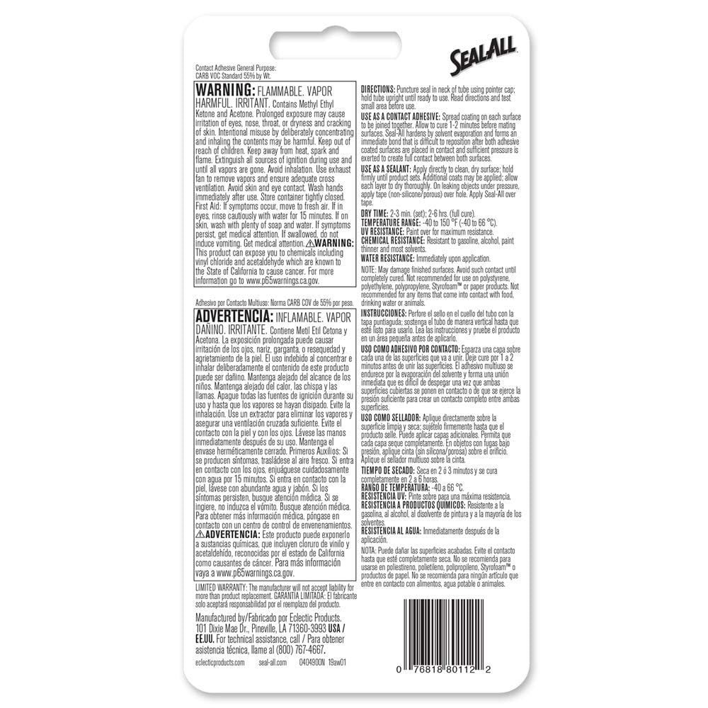(Pack of 6) – 2 oz Eclectic Products 380100 Seal-All + 4 Blue Commercial Towels