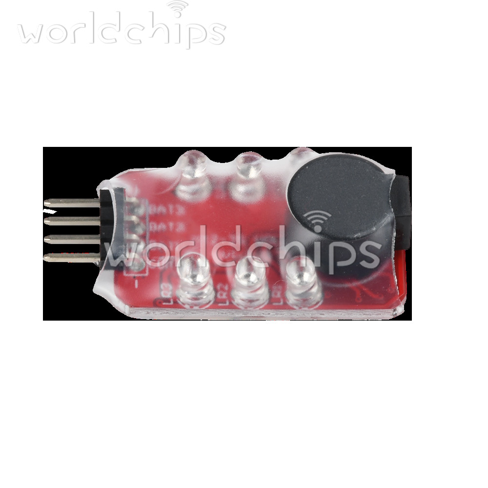 2-3S Li-ion Battery Alarm Low Voltage Buzzer Battery Alarm Module LED Indicator
