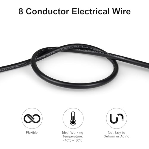 14 Gauge 8 Conductor Electrical Wire 32.8FT 14AWG PVC