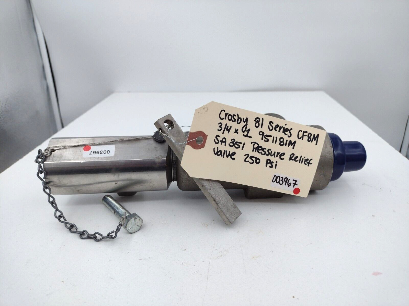 * Crosby 81 Series CF8M 3/4 x 1 951181M SA351 Pressure Relief Valve 250 psi