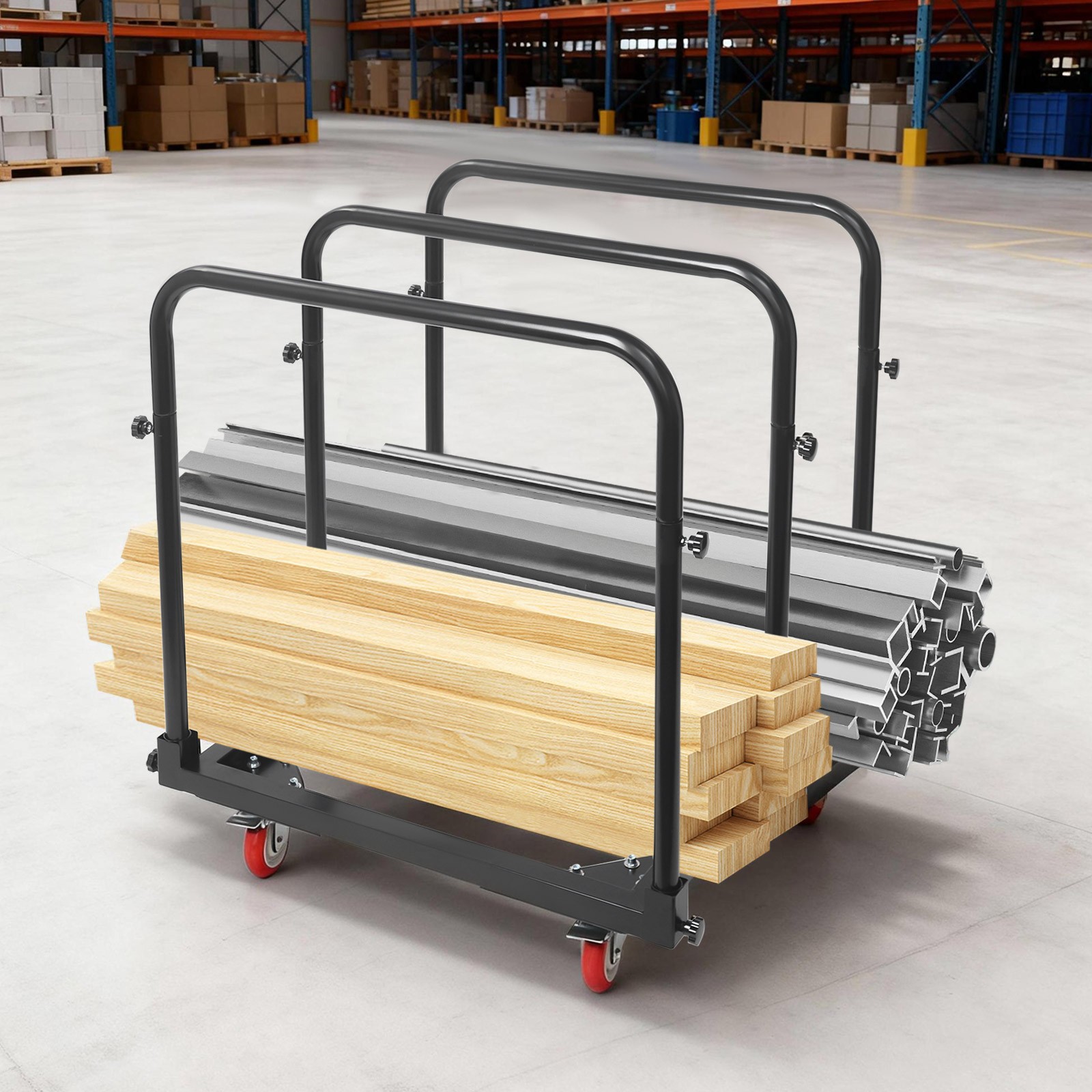 635kg/1400lbs Panel Cart Heavy Duty Panel Cart Q235 Steel Panel Truck 31*28*35in
