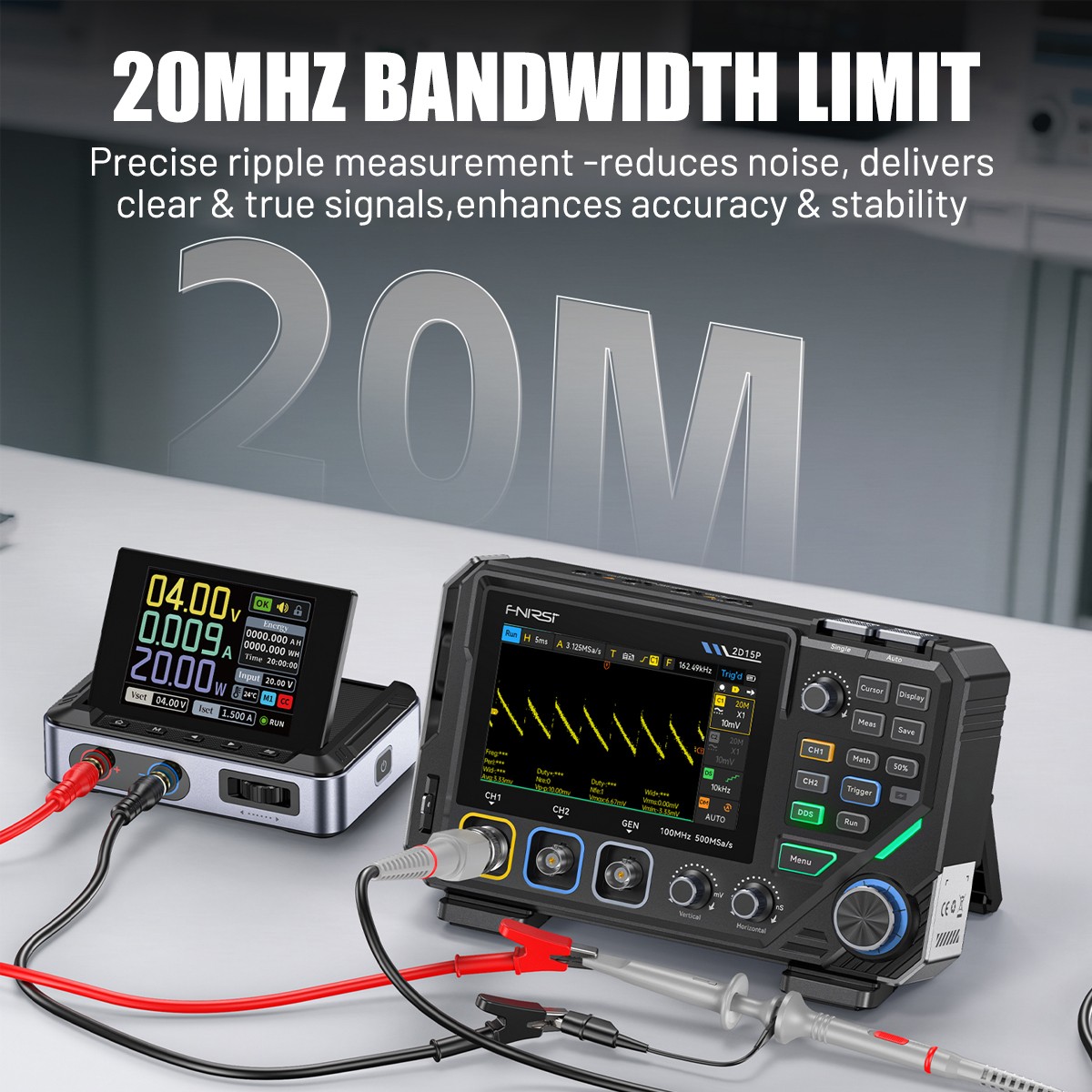 FNIRSI-2D15P Digital Multimeter Oscilloscope Signal Generator Duan Channel 100M