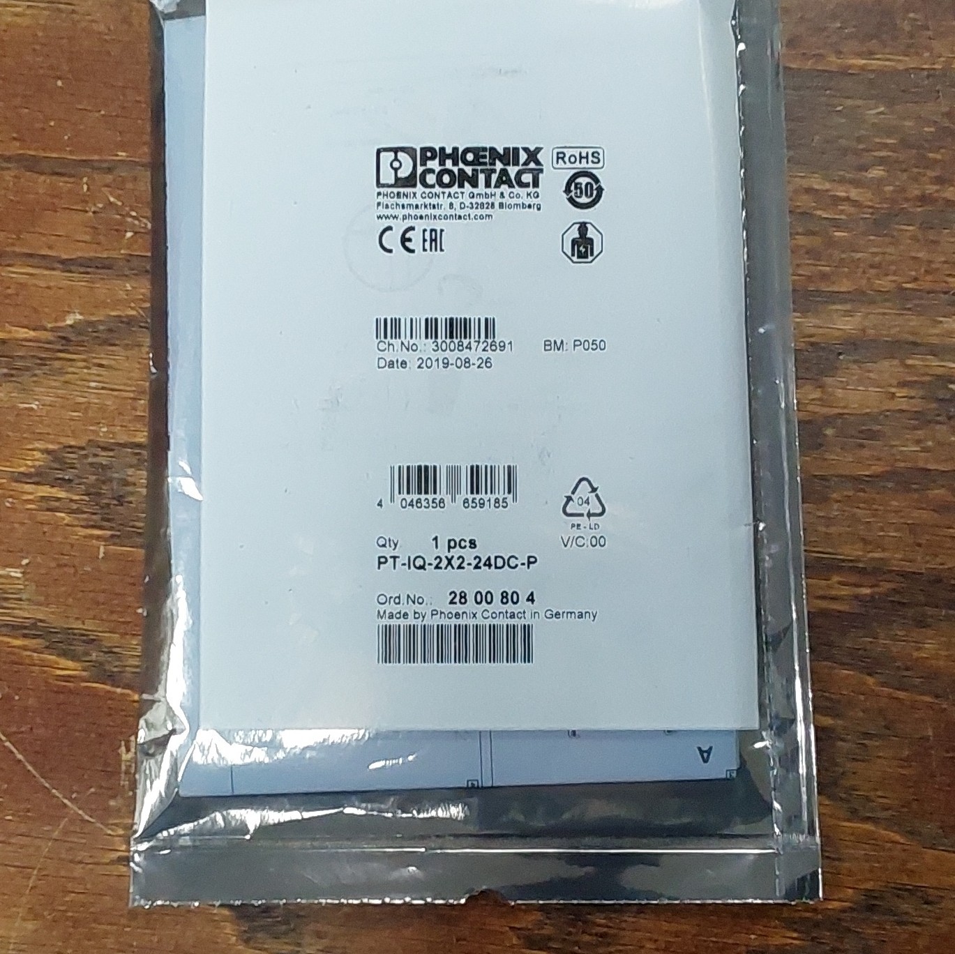 Phoenix Contact PLUGTRAB PT-IQ-2X2-24DC-P Plug-In Surge Protector Module 2800804