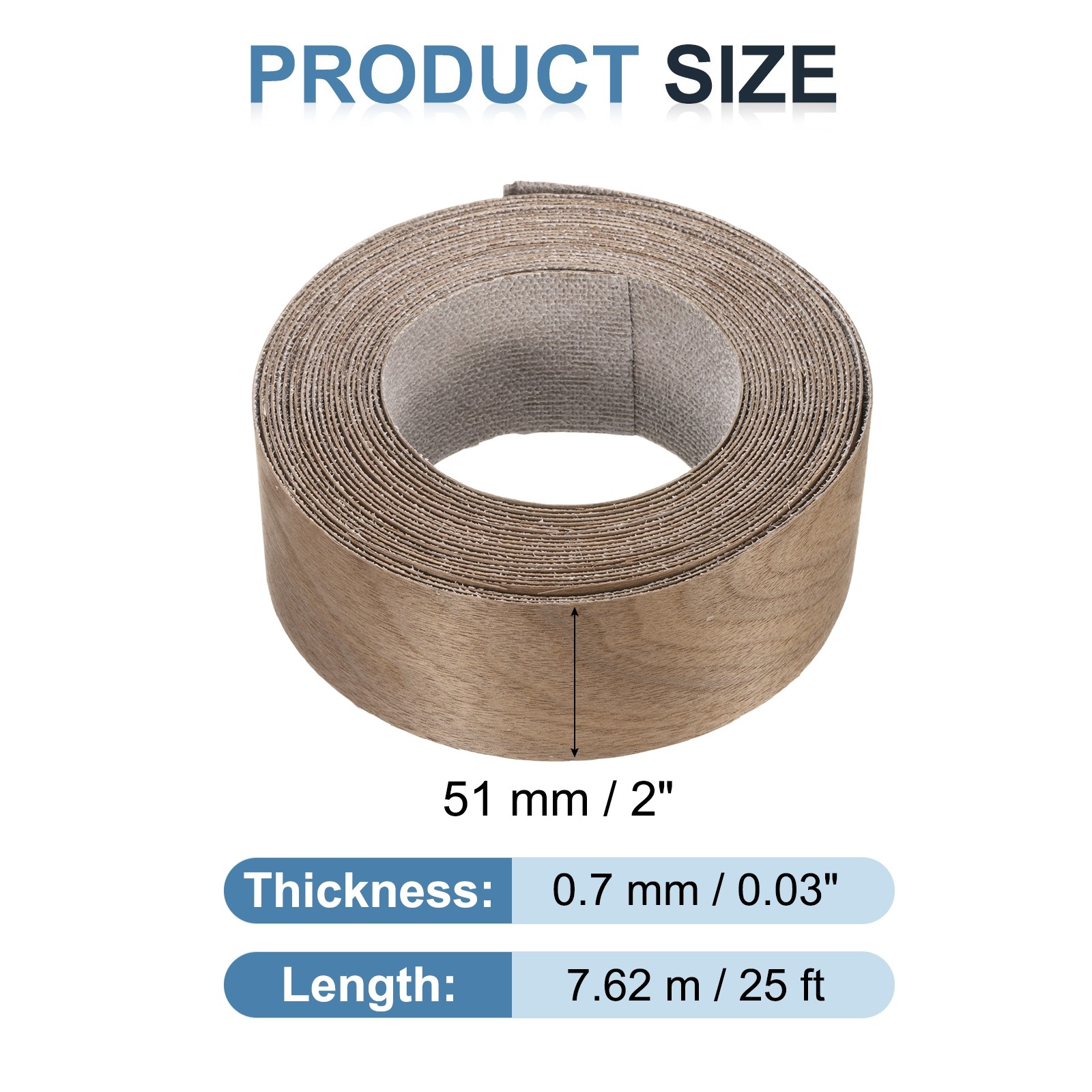 Walnut Edge Banding 2″ x 25ft Wood Veneer Tape Pre-glued Flexible
