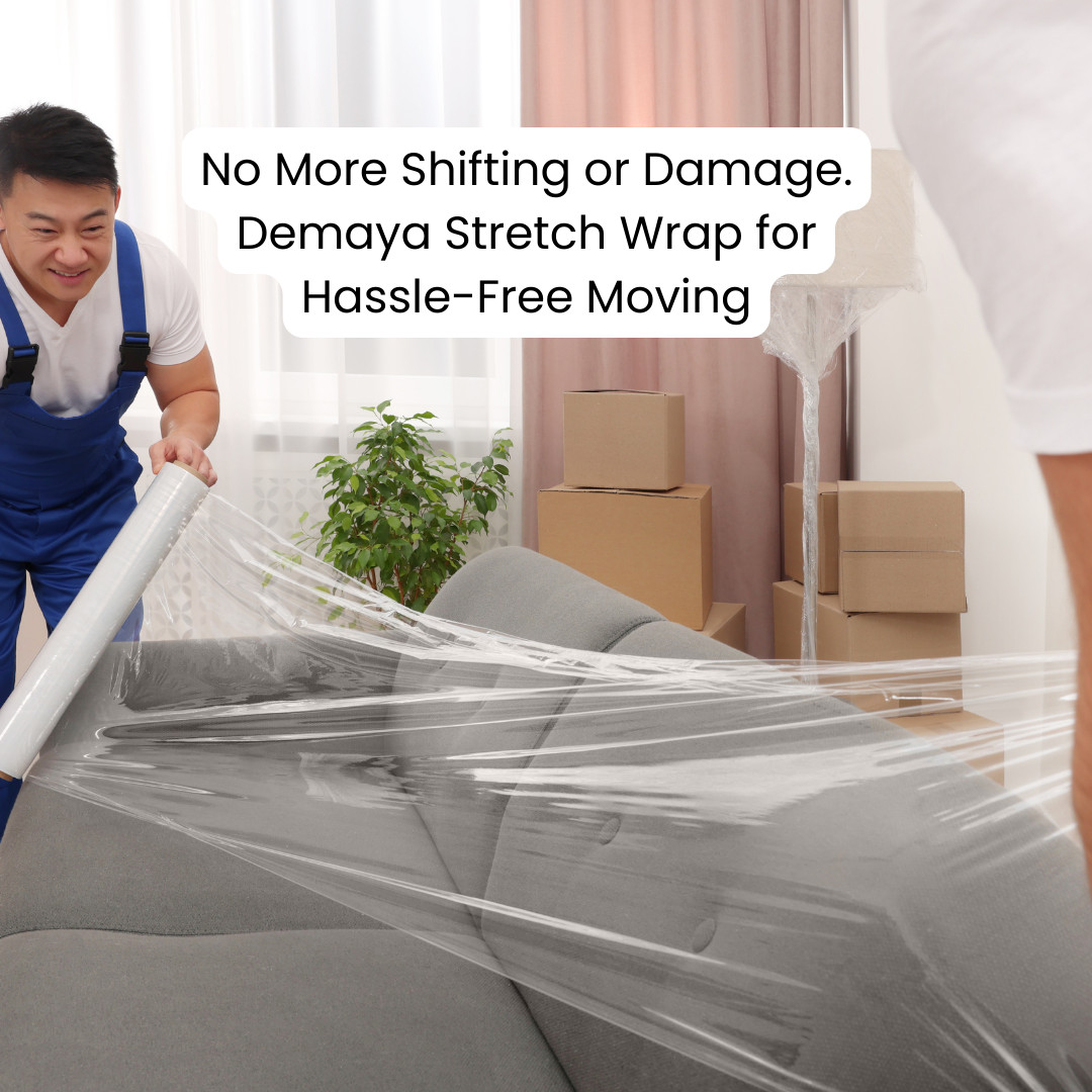 18″ 20 Micron 80 Gauge Pallet Wrap Stretch Film – Hand Shrink Wrap, 6 Rolls