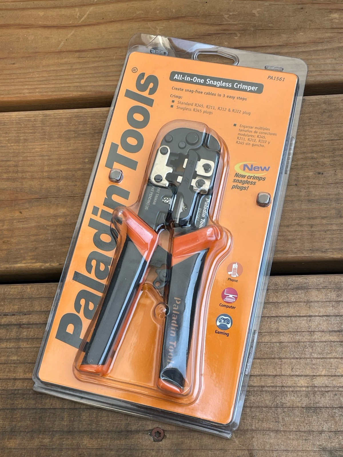 NEW SEALED PALADIN CRIMPER ALL-IN-ONE SNAGLESS RJ45 RJ11 RJ12 RJ22 PA1561