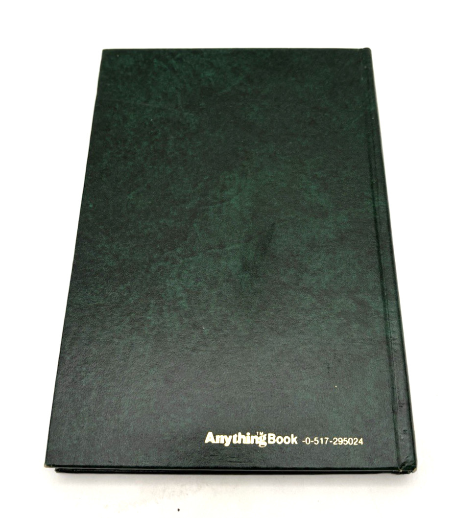 Blank Book Journal Unlined Pages Green Cover Celtic Design “Anything Book” 8.25