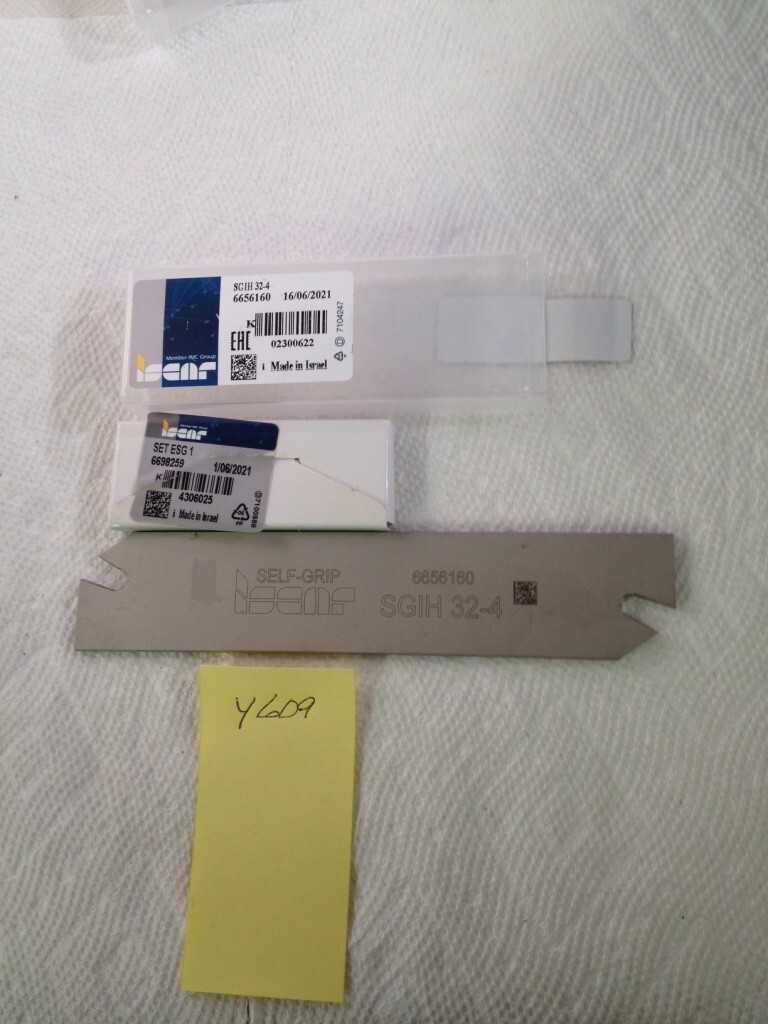 1 NEW ISCAR SGIH 32-4 PARTING BLADE. DO-GRIP. ISRAEL. 02300622 (Y609)