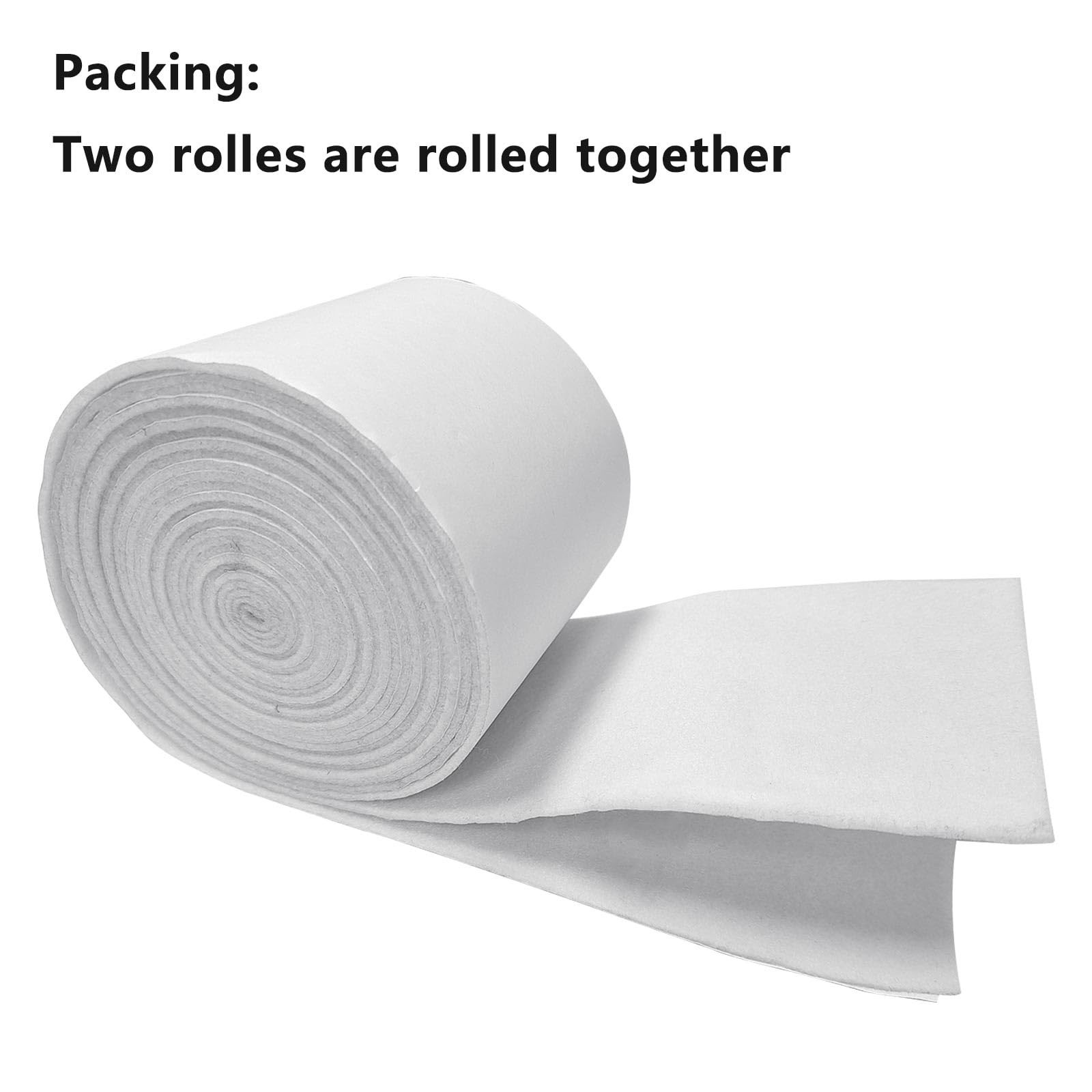 Jtnohx 2 Rolls Self Adhesive Felt Fabric, 4″ x 98.4″ Soft Sticky Felt Strips,…