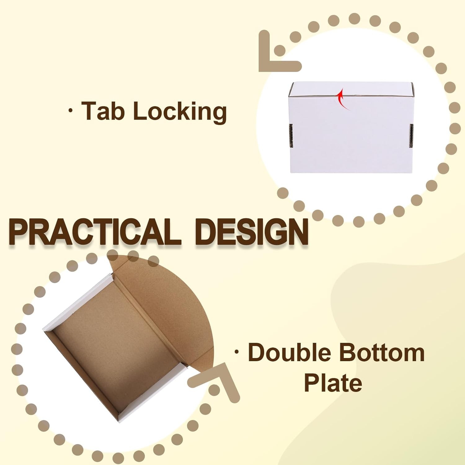30 Pack 7x5x2 White Corrugated Mailer Boxes Cardboard Shipping Cartons