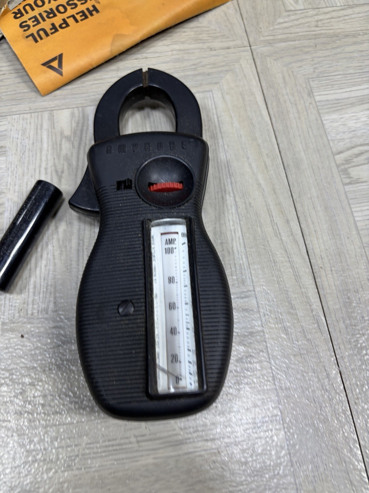 Vintage Amprobe RS-3 Rotary Scale Amp/Volt/Ohm Clamp Meter + Case TESTED