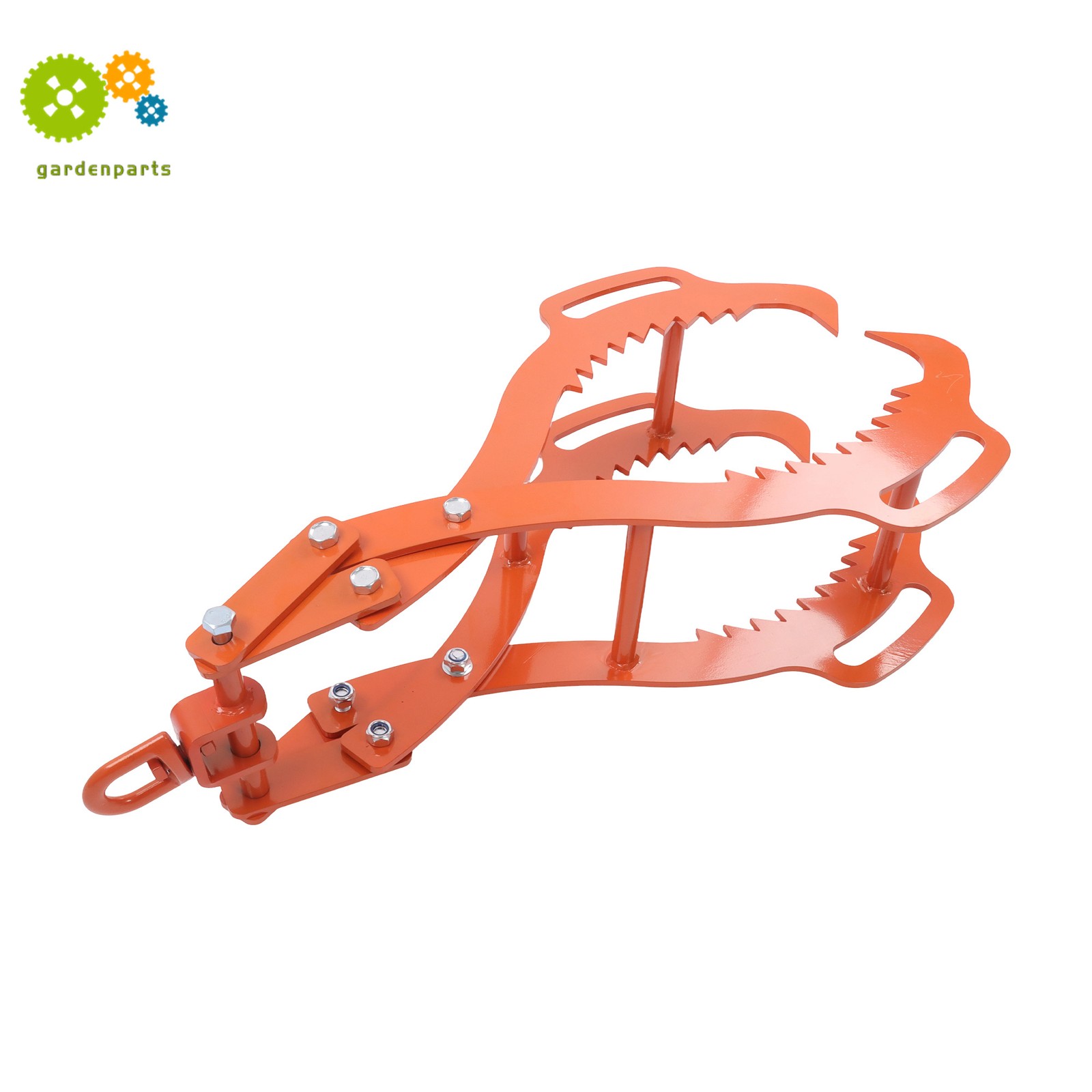 Log Lifting Tongs 36 Inch Heavy Duty Steel 4 Serrated Claw Swivel Dragging Tongs