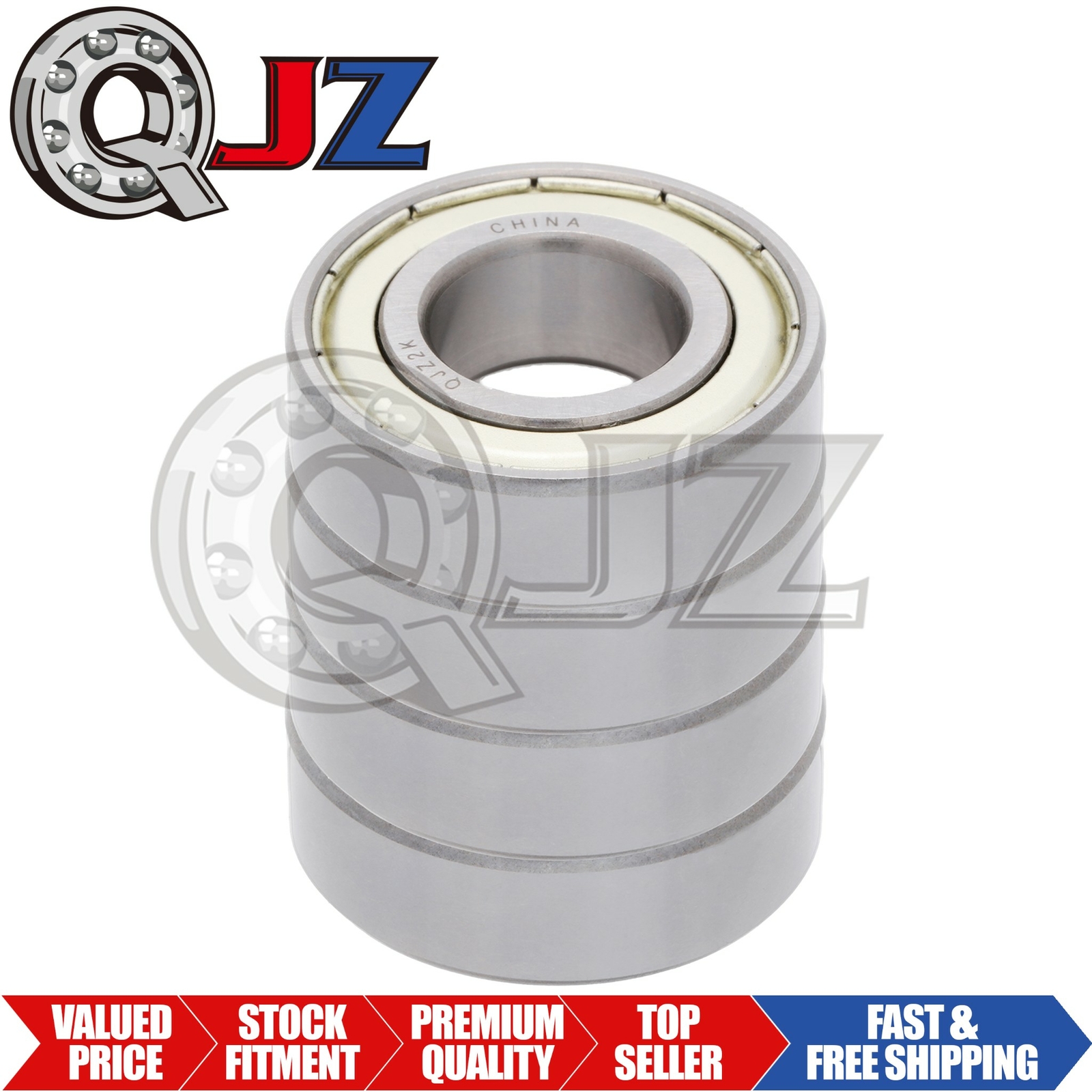 [4-Pack] R12-ZZ Radial Ball Bearing 0.75 in x 1.625 in x 0.438 in Metal Shield