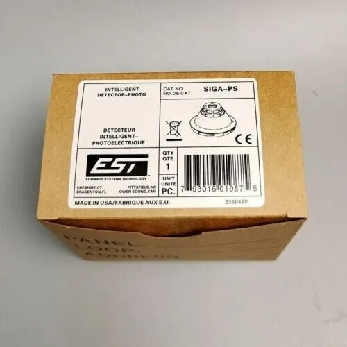 EDWARDS EST SIGA-PS PHOTOELECTRIC DETECTOR FIRE ALARM -FREE SHIPP