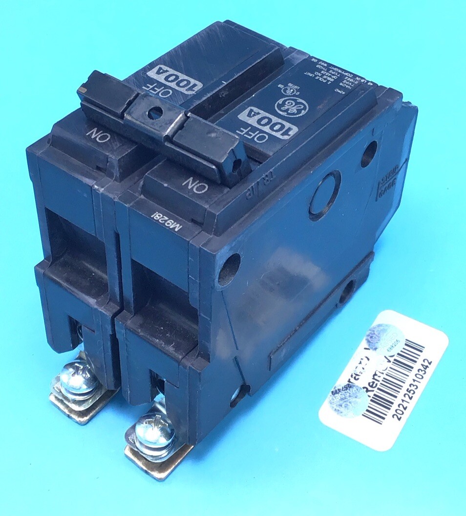 New Circuit Breaker ABB GE THQB21100 100 Amp 2 Pole 120/240V Type THQB Bolt On