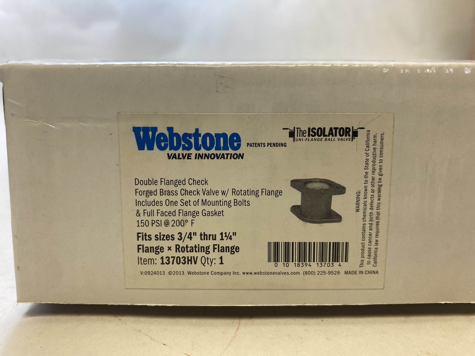 Webstone Flange x Rotating Flange 3/4″ thru 1-1/4″