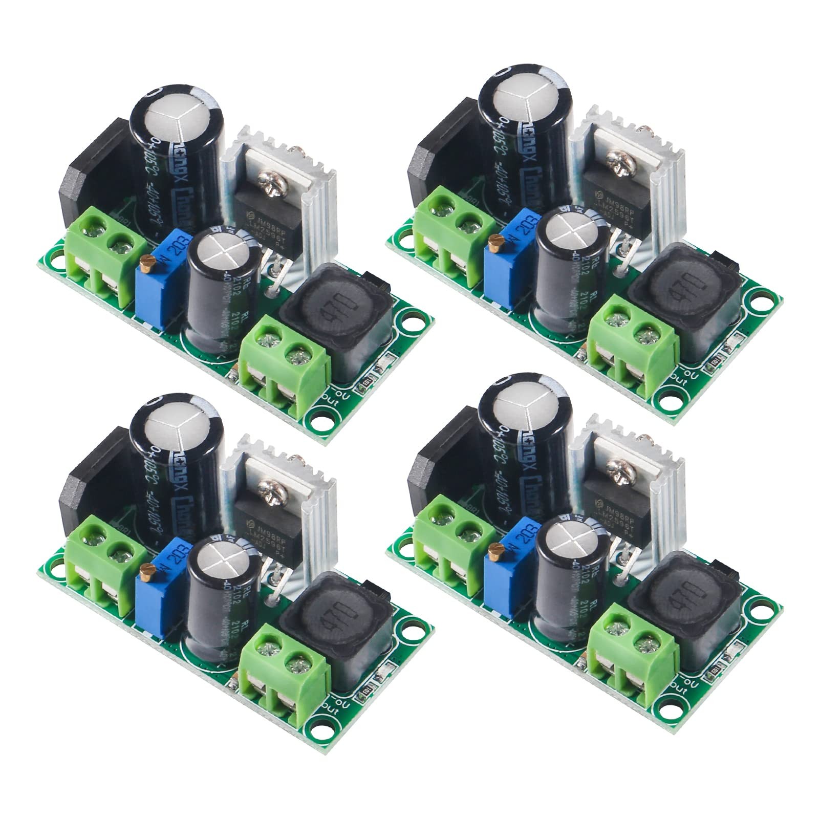 QCCAN 4PCS LM2596HV AC/DC to DC Step Down Buck Converter Module, Adjustable…