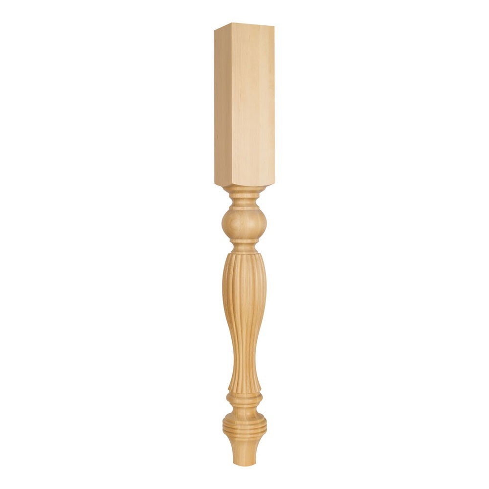 Tapered Fluted Wood Post/ Leg- 3-3/4″ x 3-3/4″ x 35-1/2″- # P4RW