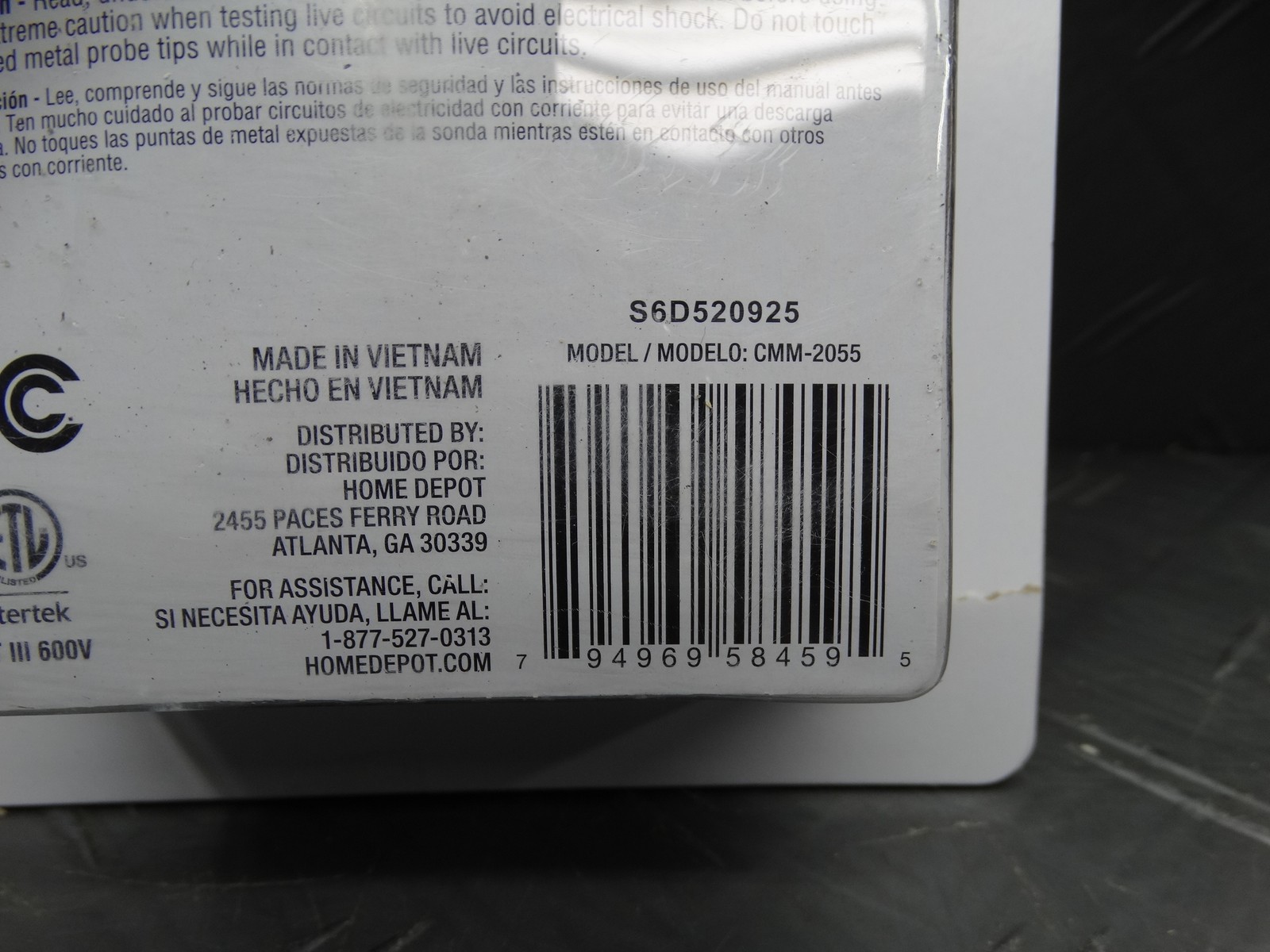 Commercial Electric CMM-2055 400 Amp AC True RMS Digital Clamp Meter – Tested A+