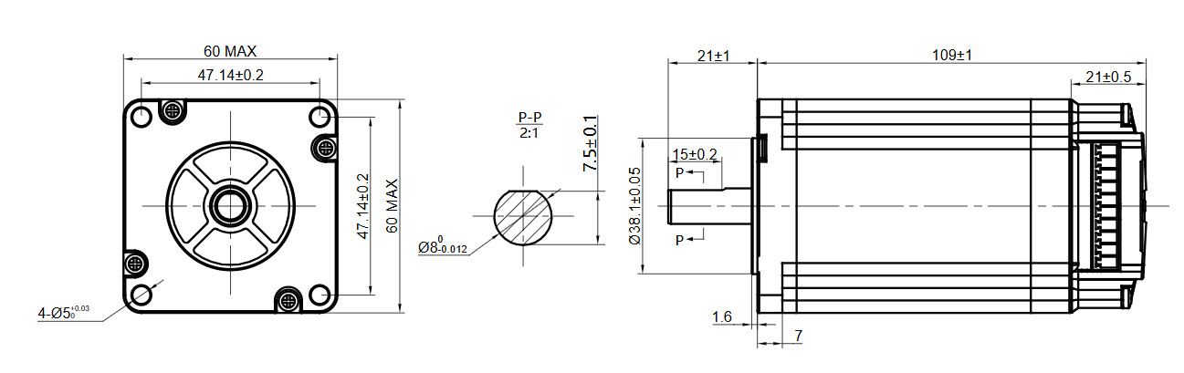 NEMA23 3.1Nm Integrated Closed Loop Stepper Motor 20-50VDC w/ 14bit Encoder