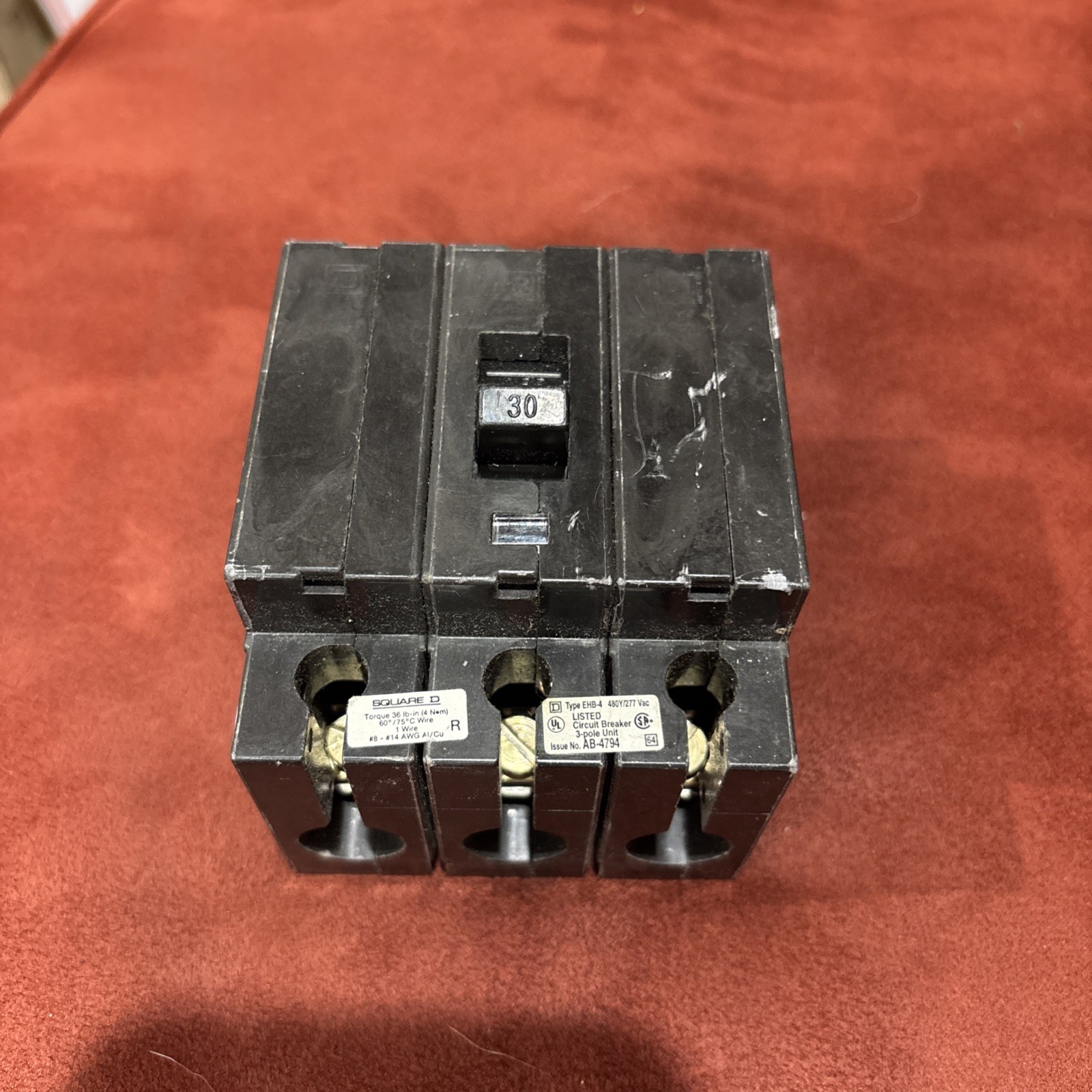 Square D EHB34030 30A 3Pole Circuit Breaker