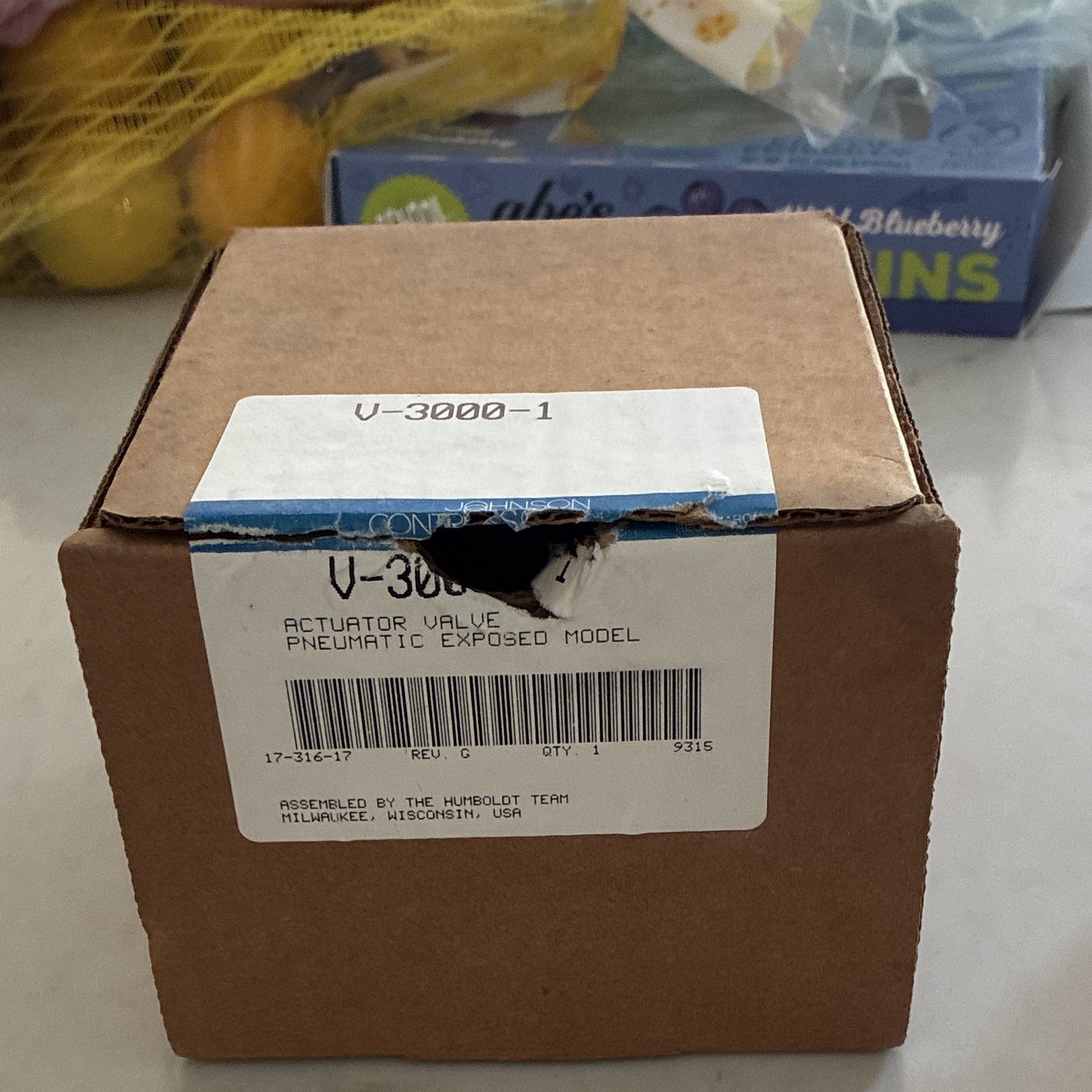 Johnson Controls V-3000-1 Pneumatic Air-Operated Actuator Valve, Exposed Model