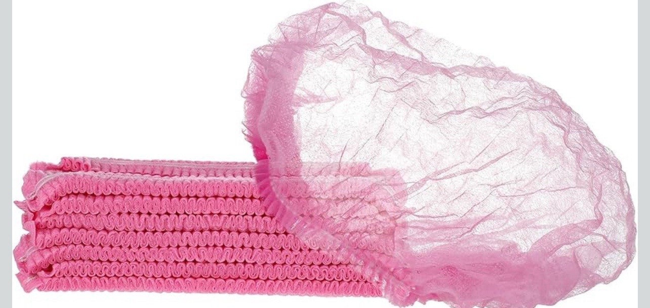 100 pcs Disposable Hair Net Non-Woven Head Bouffant Hair Cap 21″ BLUE
