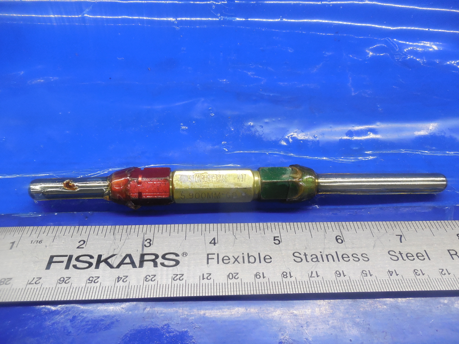 5.900 & 6.250 MM CLASS X SMOOTH PIN PLUG GAGE GO NO GO 6 6.0 MM .2500 – .004