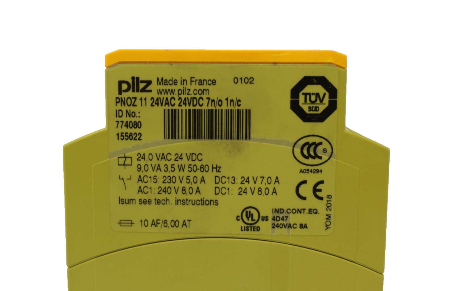 Pilz PNOZ 11 24VAC 24VDC 7n/o 1n/c Safety Relay