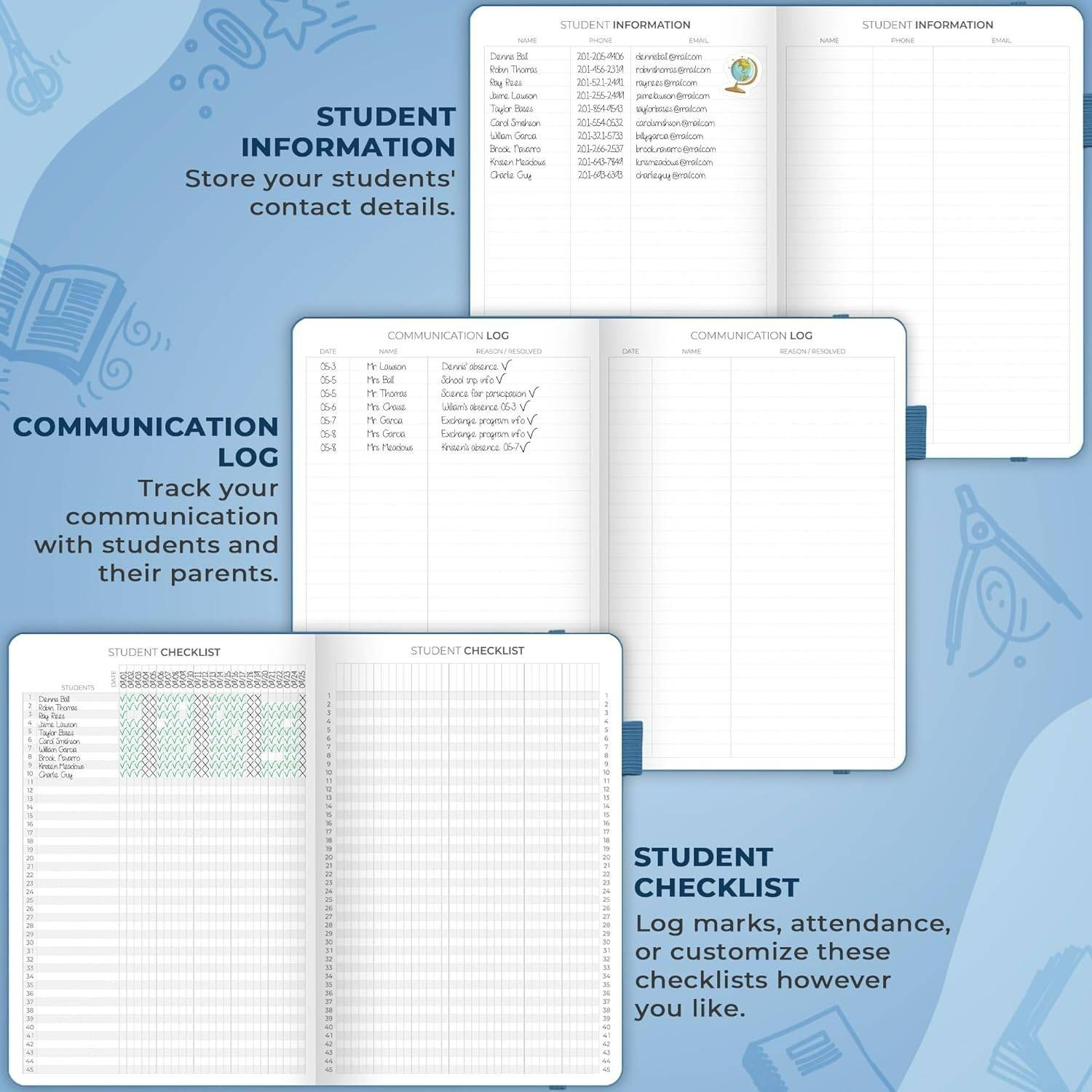 Clever Fox Teacher Planner School Year Planner in Mystic Blue