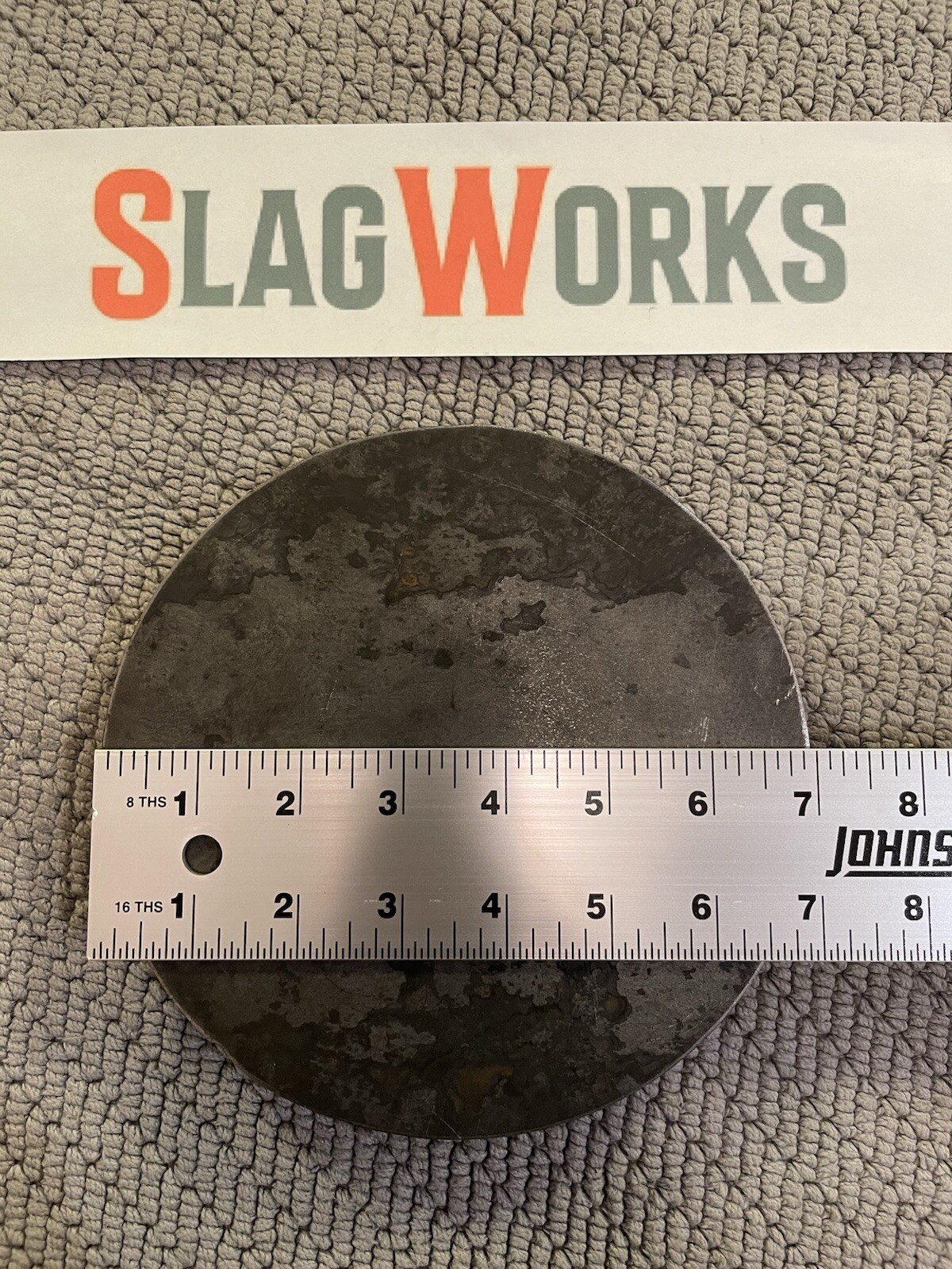 7 inch disc 3/4 inch thick steel plate 3/4”x7” disc A36 Hot Roll Flat
