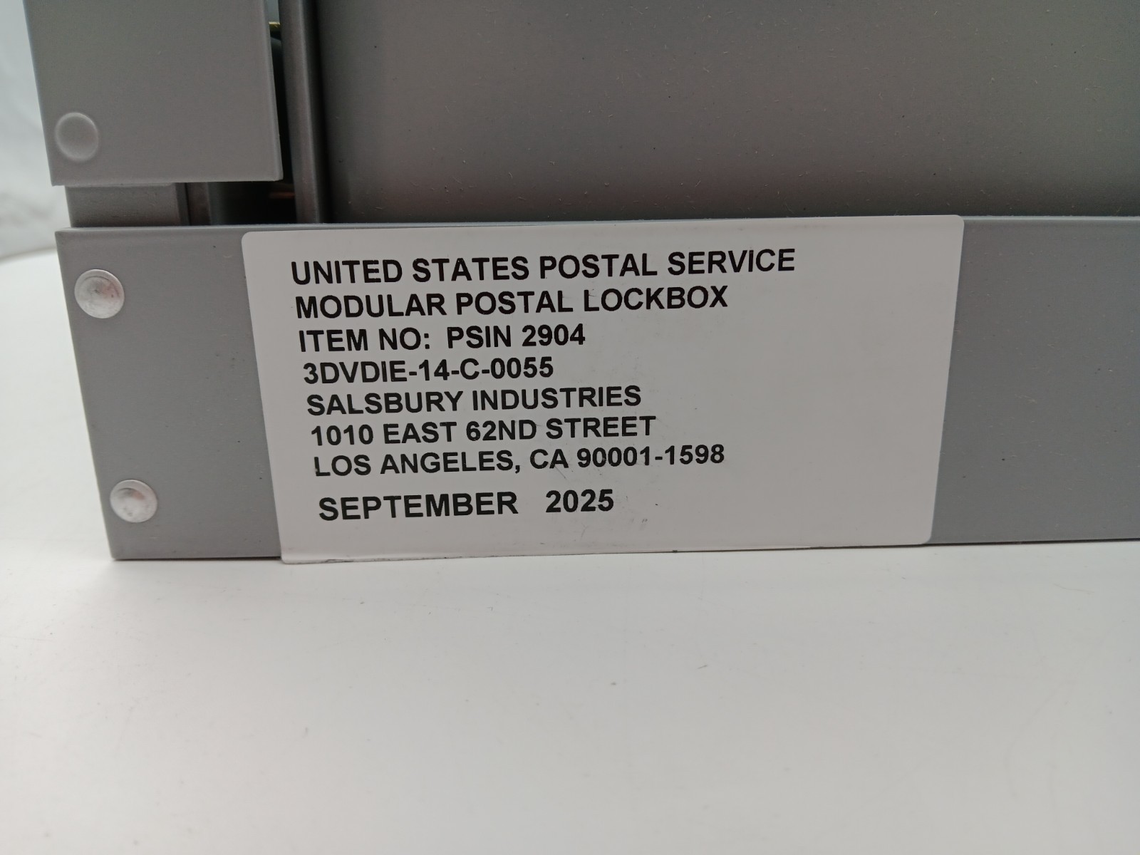 NEW 2025 USPS PSIN 2904 Aluminum 2-Drawer Lock Box Unit w/ Heavy Brass Keys