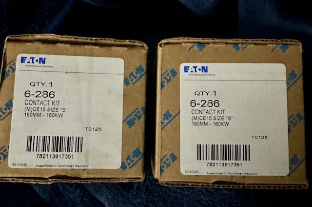 EATON 6-286 SIZE S 3P CONTACT KIT (TRANE RTAC CHILLER)