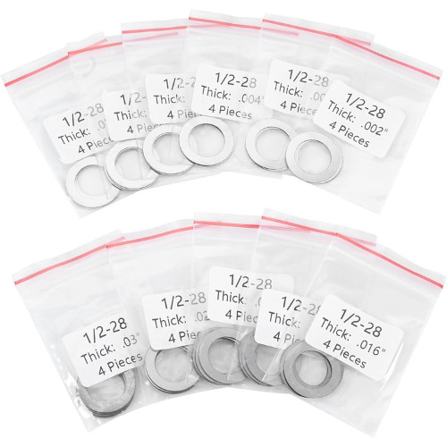 1/2 x 28 Barrel Shim Kit for Muzzle Brake Alignment Set .223/5.56mm (44 Pack, 11