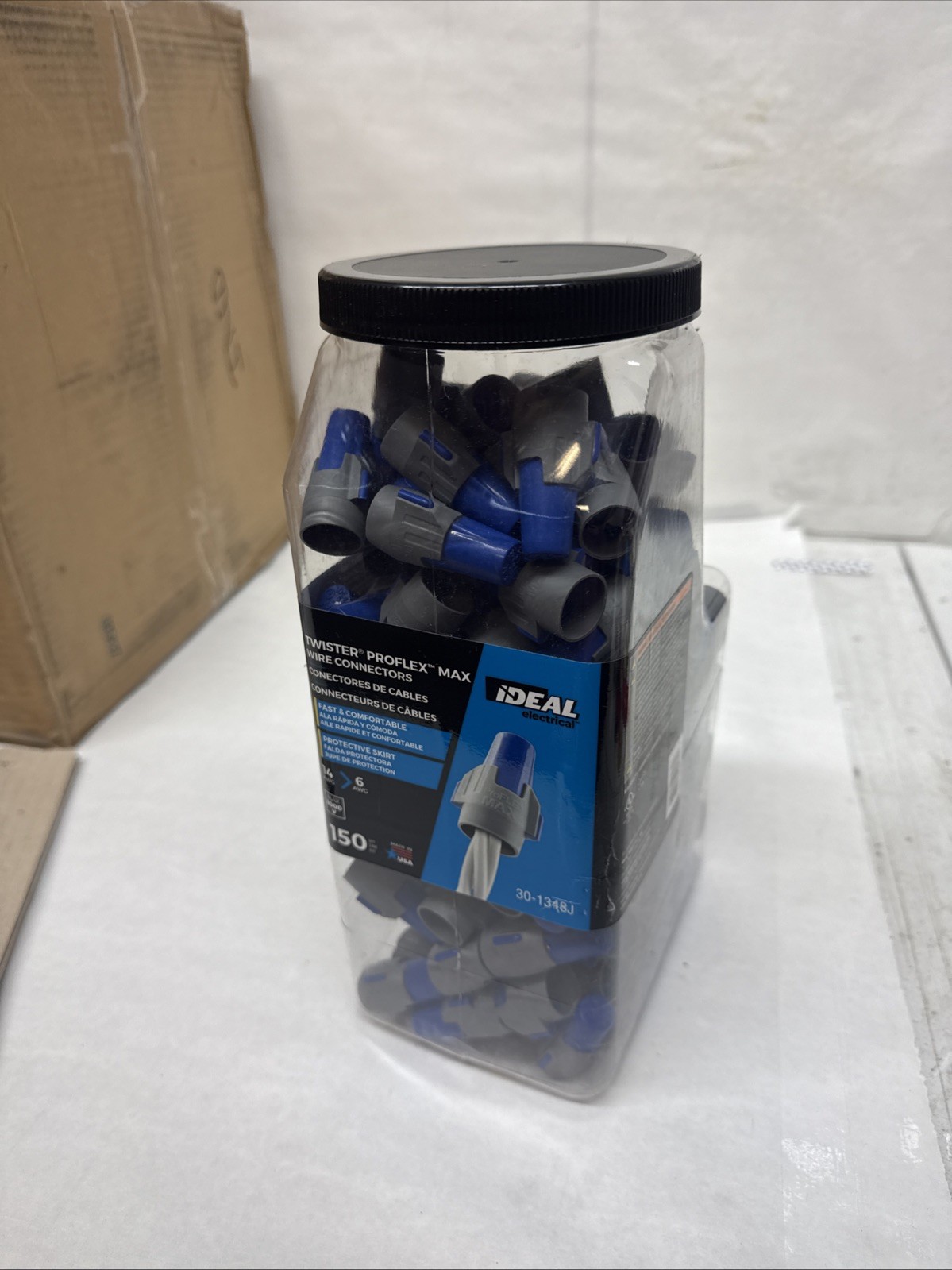 IDEAL 30-1348J Blue/Gray Twister® Proflex Max – Jar of 150 Winged Twist-On