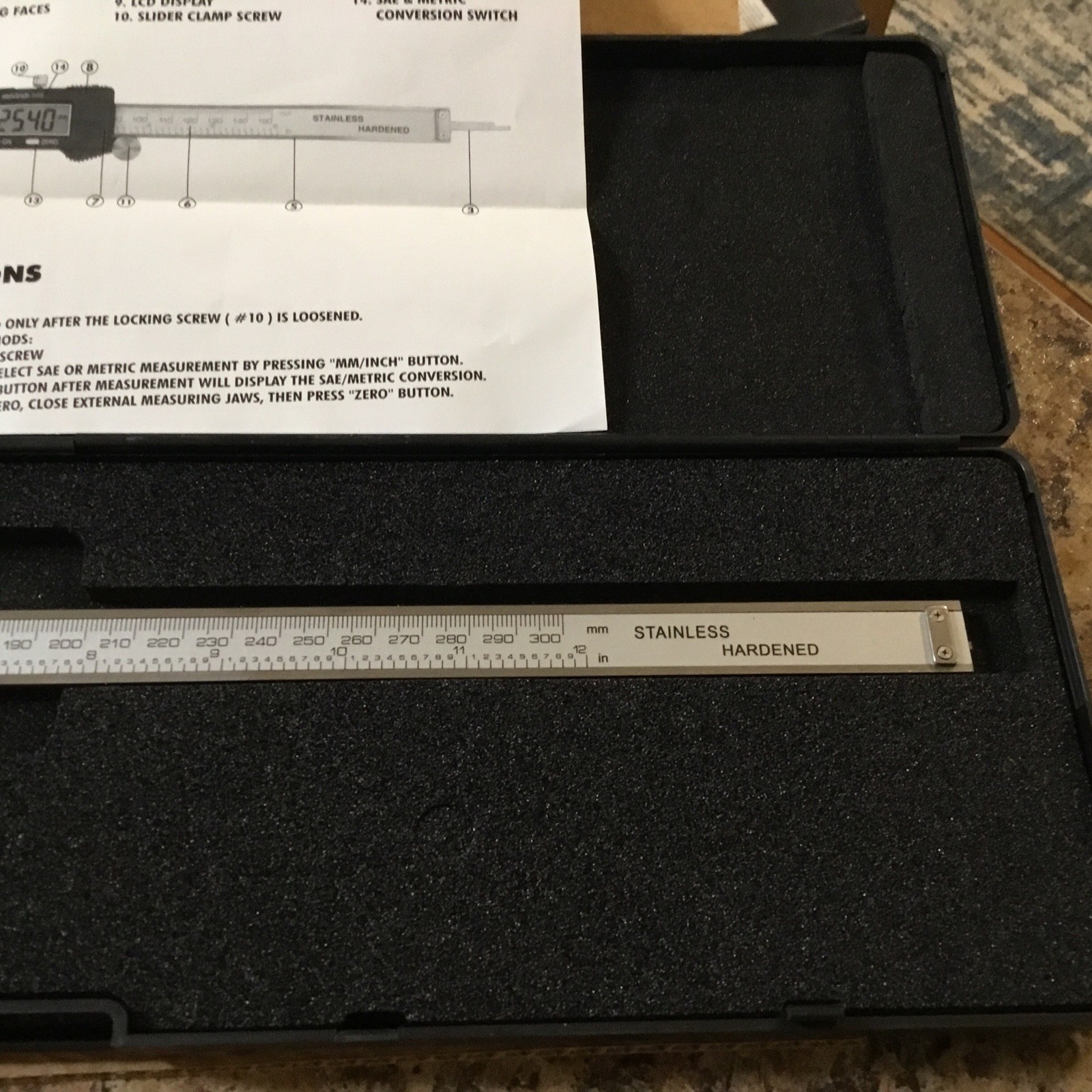 Electronix Express Electronic Digital Caliper Gently Used w/ Case Free Shipping