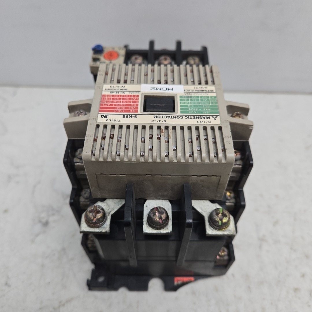 Mitsubishi S-K95 Magnetic Contactor 3 Pole w/ TH-K60TAKP Overload Relay Damage