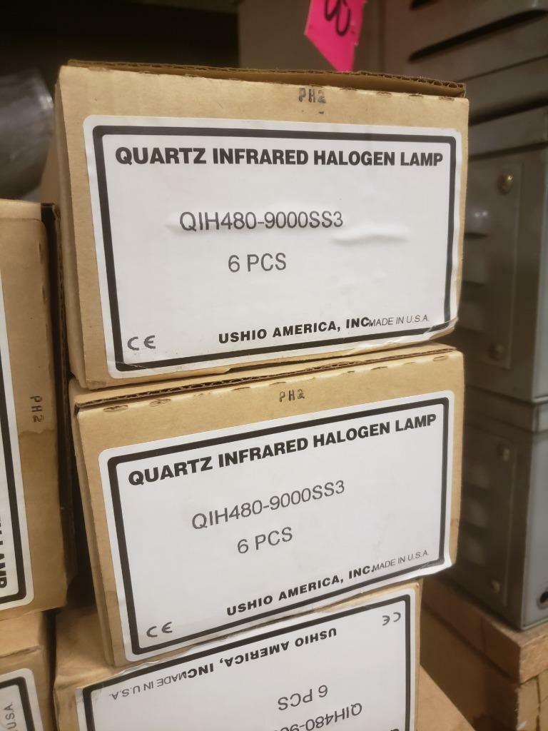 New Ushio QIH480-9000SS3 Quartz Infrared Lamp, Box of 6 Lamps