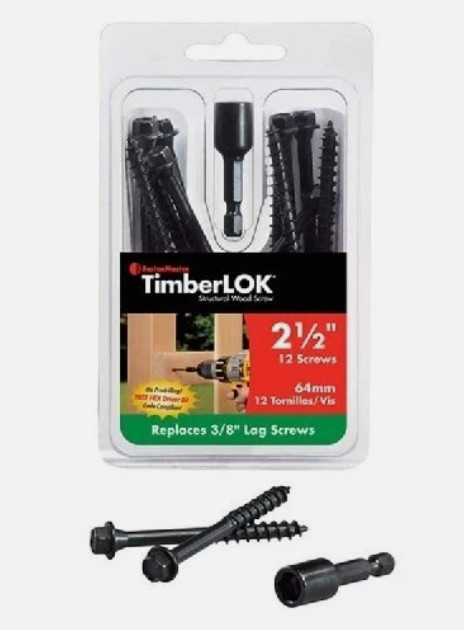 FASTEN MASTER TimberLOK 2-1/2 in. Structural Wood Screw (12 Pack)